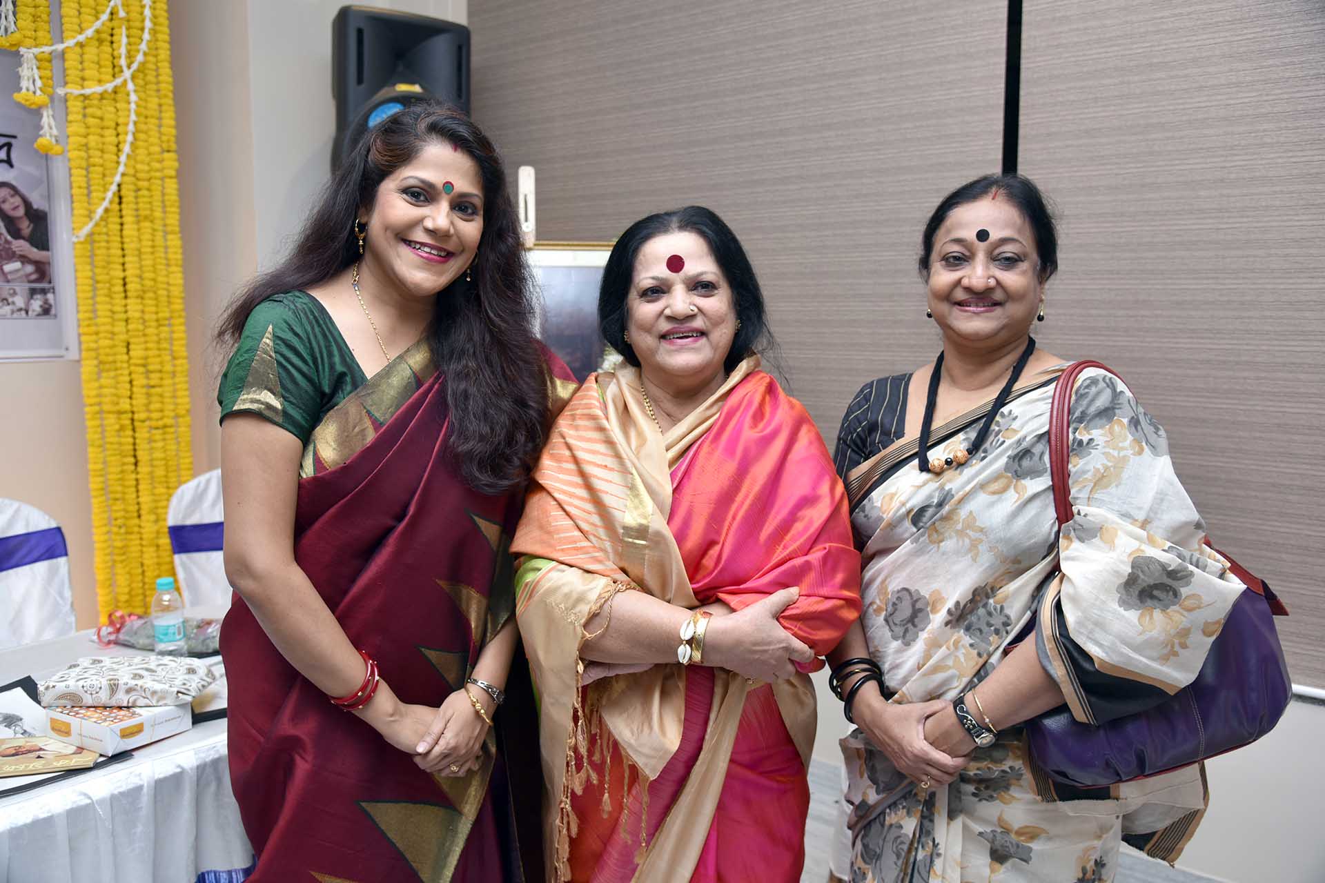 Smt Antara Chowdhury with guests Smt Haimanti Shukla and Smt Indrani Sen